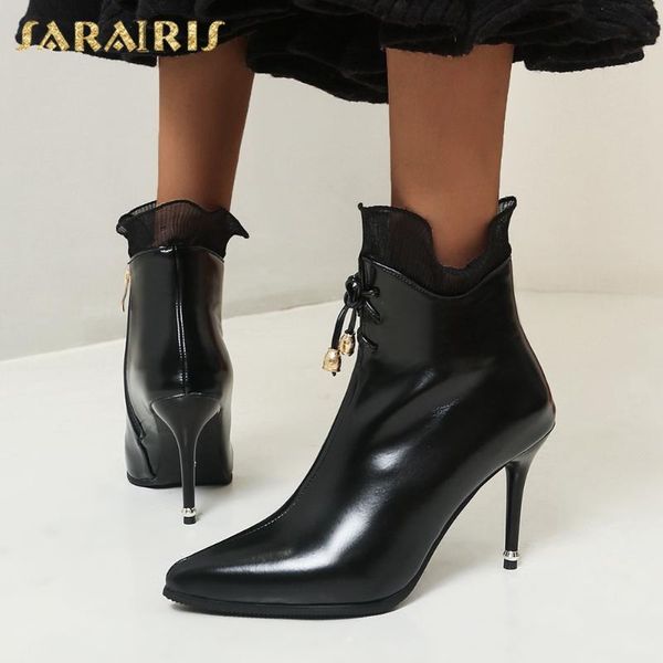 sarairis new arriavls 2020 plus size 47 thin high heels ankle boots woman shoes pointed toe office ladies boots female, Black
sarairis new arriavls 2020 plus size 47 thin high heels ankle boots woman shoes pointed toe office ladies boots female, Black