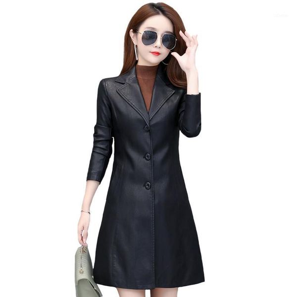 women's leather & faux plus size 5xl spring autumn women black pu jacket slim long trench coat casual ourwear1
women's leather & faux plus size 5xl spring autumn women black pu jacket slim long trench coat casual ourwear1