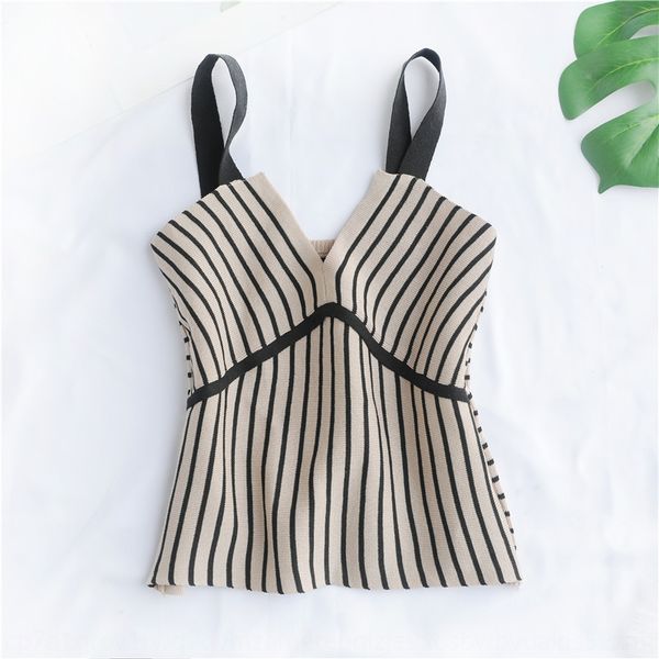 2019 new korean chic versatile slim camisole vest stripe v-neck knitted small suspender vest bottoming shirt g2d9n, White;black
2019 new korean chic versatile slim camisole vest stripe v-neck knitted small suspender vest bottoming shirt g2d9n, White;black