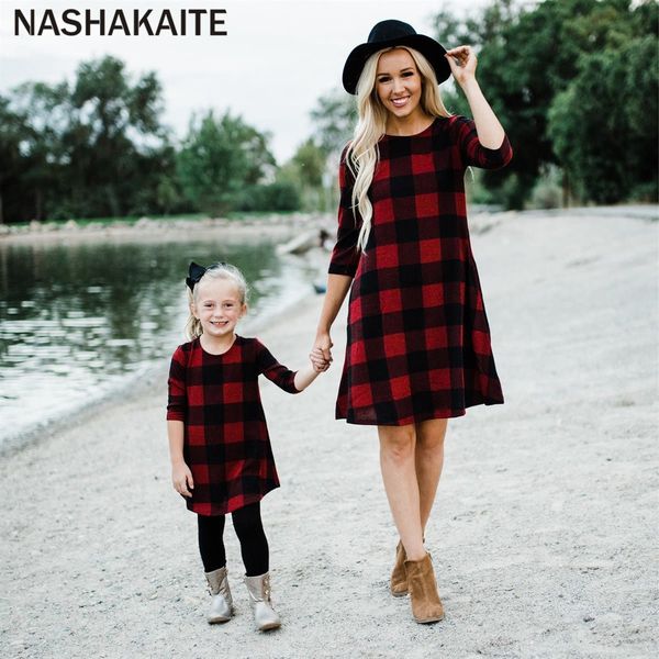 nashakaite fashion mother and daughter clothes three quarter pocket plaid mini dress autumn mom and daughter dress family look lj201111, Blue
nashakaite fashion mother and daughter clothes three quarter pocket plaid mini dress autumn mom and daughter dress family look lj201111, Blue