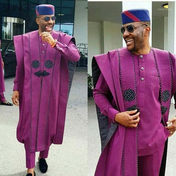 sungift men's african stylish clothing printed agbada dashiki shirts and pants boubous slim fit breathable outfits 3 pieces1, Red
sungift men's african stylish clothing printed agbada dashiki shirts and pants boubous slim fit breathable outfits 3 pieces1, Red
