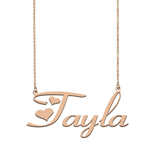 Tayla Name Necklace Custom Nameplate Pendant for Women Girls Birthday Gift Kids Best Friends Jewelry 18k Gold Plated Stainless Steel, Silver
Tayla Name Necklace Custom Nameplate Pendant for Women Girls Birthday Gift Kids Best Friends Jewelry 18k Gold Plated Stainless Steel, Silver