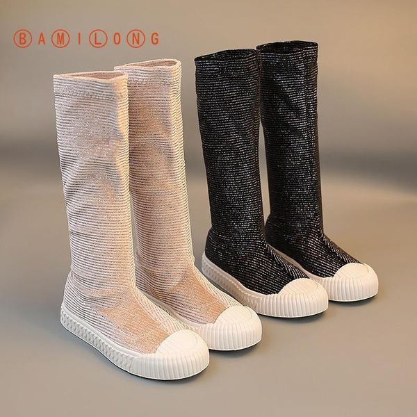 bamilong girls boots spring autumn 2020 new fashion princess boots soft sole anti slip elastic toddler boys high s404, Black;grey 
bamilong girls boots spring autumn 2020 new fashion princess boots soft sole anti slip elastic toddler boys high s404, Black;grey