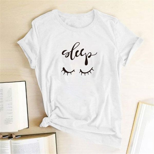 sleep eyelash pattern letter print cute t-shirts women graphic tees women aesthetic clothes t shirt woman cotton t-shirt femme, White
sleep eyelash pattern letter print cute t-shirts women graphic tees women aesthetic clothes t shirt woman cotton t-shirt femme, White