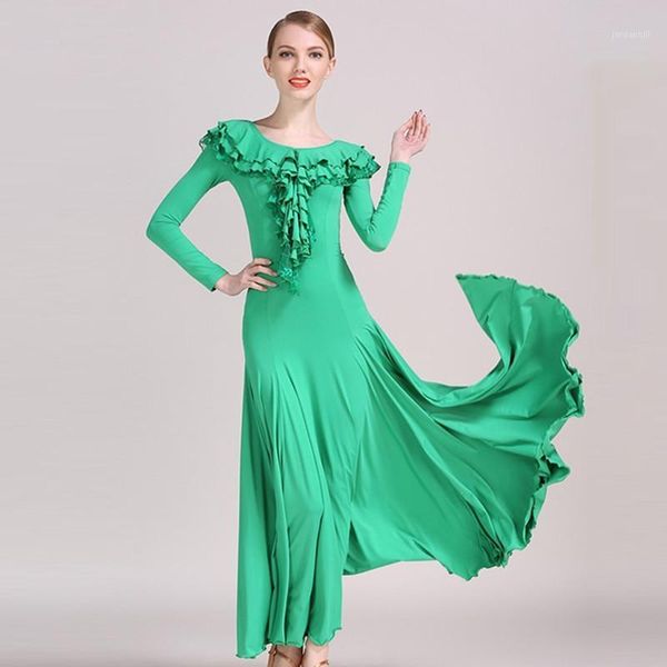 women ballroom dress standard dance dress spanish green dance costumes viennese waltz wear women green, Black;red
women ballroom dress standard dance dress spanish green dance costumes viennese waltz wear women green, Black;red