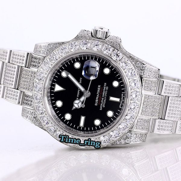 version 116610 black date dial silver diamond case asian 2813 automatic mechanical movement mens watch diamond strap designer watches, Slivery;brown
version 116610 black date dial silver diamond case asian 2813 automatic mechanical movement mens watch diamond strap designer watches, Slivery;brown