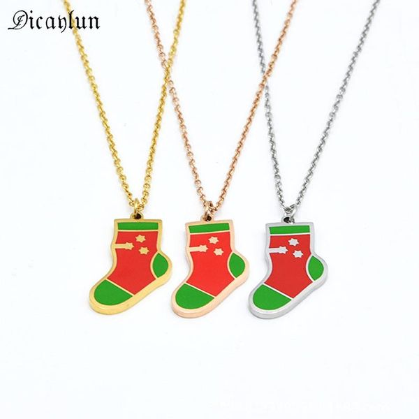 pendant necklaces dicaylun christmas necklace santa socks stainless steel enamel jewelry women kids rose gold silver jewellery
pendant necklaces dicaylun christmas necklace santa socks stainless steel enamel jewelry women kids rose gold silver jewellery
