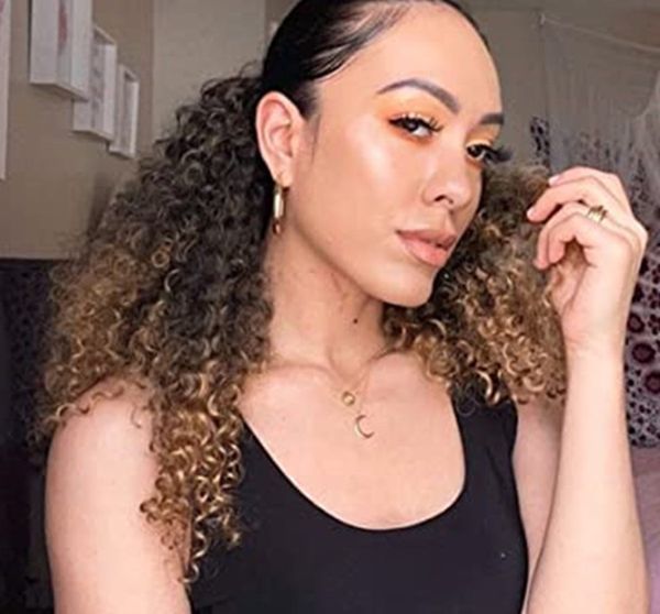 ombre blonde afro kinky curly ponytail extension for women drawstring ponytail curly brown mixed with dark roots short afro kinky #2/27, Black
ombre blonde afro kinky curly ponytail extension for women drawstring ponytail curly brown mixed with dark roots short afro kinky #2/27, Black
