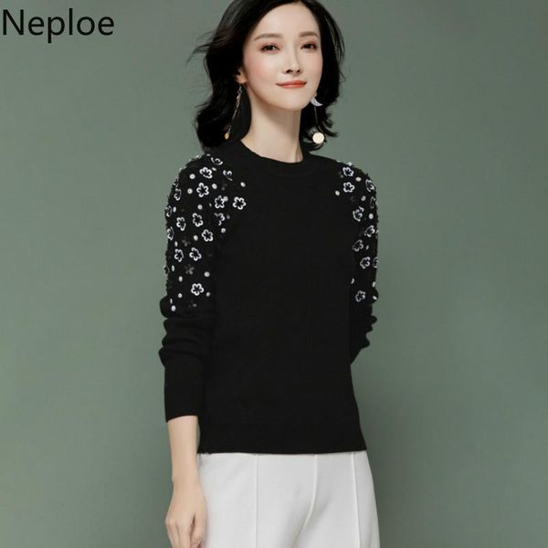 neploe o neck pullover loose sweater women elegant foral knit bottom jersey mujer invierno 2020 autumn wild student 46079, White;black
neploe o neck pullover loose sweater women elegant foral knit bottom jersey mujer invierno 2020 autumn wild student 46079, White;black