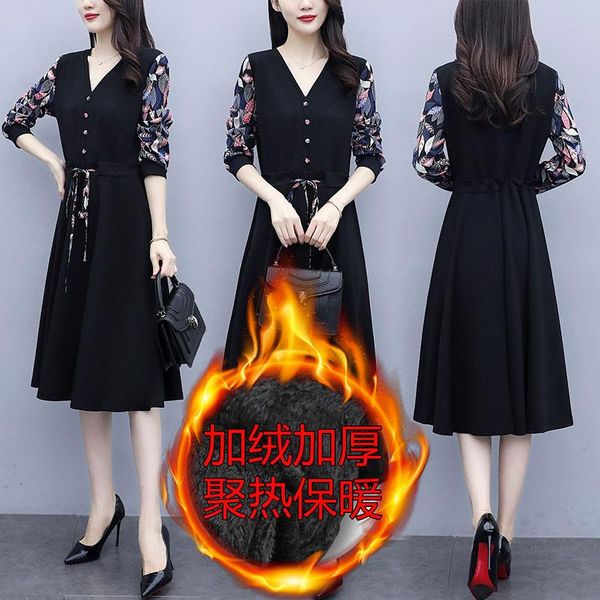 womens thermal plus size -4xl dress keep warm winter xxl xxxl 3xl xxxxl v-neck long sleeve slim casual party office work dress, Black;gray
womens thermal plus size -4xl dress keep warm winter xxl xxxl 3xl xxxxl v-neck long sleeve slim casual party office work dress, Black;gray