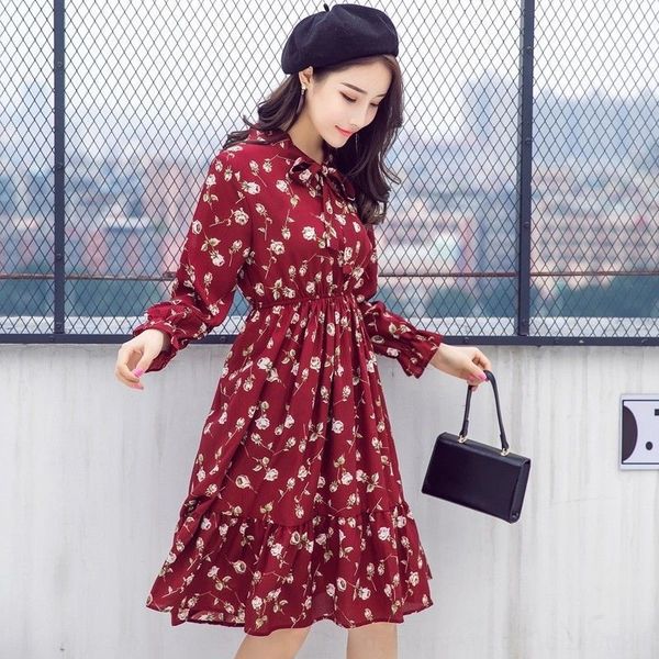 vlumt 2020 casual autumn bow floral sleeve waist pleated long women's dress elegant skirtbutterfly long skirtmid-length dress 6grdn, Black;gray
vlumt 2020 casual autumn bow floral sleeve waist pleated long women's dress elegant skirtbutterfly long skirtmid-length dress 6grdn, Black;gray