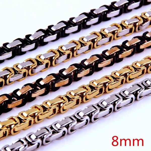 stainless steel byzantine box chain for fashion cool hip hop men boys 8mm wide charms chain necklace, Silver
stainless steel byzantine box chain for fashion cool hip hop men boys 8mm wide charms chain necklace, Silver