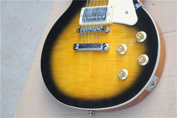 2021 new style electric guitar, one piece of body & neck, frets binding, tune-o-matic bridge, dark sunburst guitar guitars guitarra
2021 new style electric guitar, one piece of body & neck, frets binding, tune-o-matic bridge, dark sunburst guitar guitars guitarra