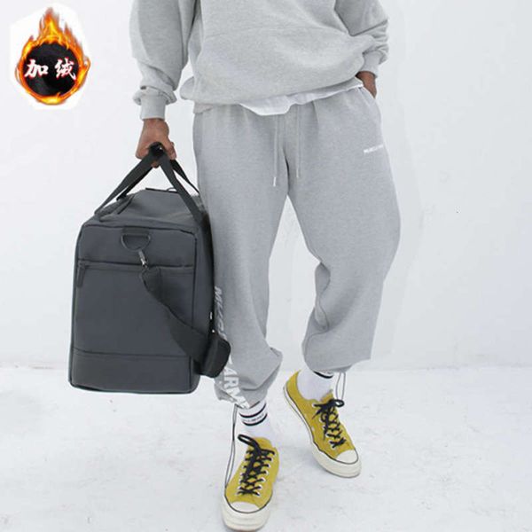 and autumn street winter new fashion fleece men's straight tube drawstring bottom knitted sports fitness warm pants, Gray
and autumn street winter new fashion fleece men's straight tube drawstring bottom knitted sports fitness warm pants, Gray