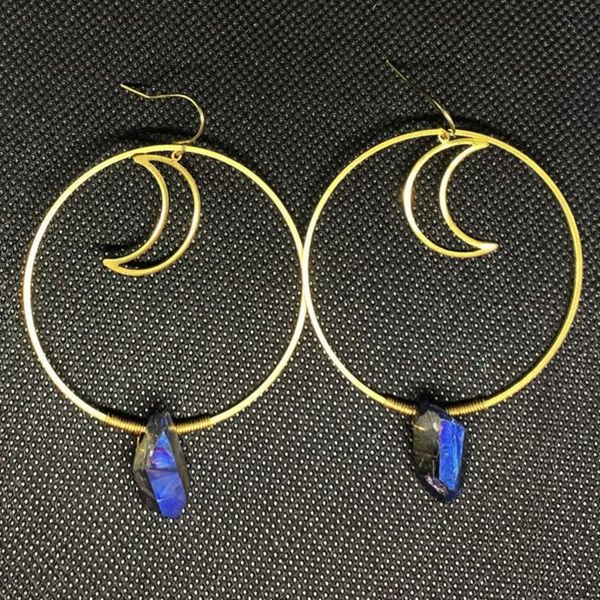 dangle & chandelier mystery of the moon earrings blue quartz hoops in brass fashion jewelry novelty eardrop women gift 2021 beautiful charm, Silver
dangle & chandelier mystery of the moon earrings blue quartz hoops in brass fashion jewelry novelty eardrop women gift 2021 beautiful charm, Silver