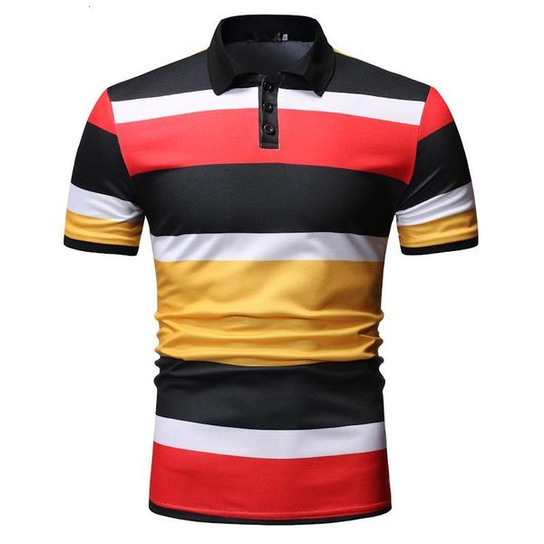 stripes men short sleeve polo collar summer camisa masculina red blue business social shirt for men's clothing, White;black
stripes men short sleeve polo collar summer camisa masculina red blue business social shirt for men's clothing, White;black