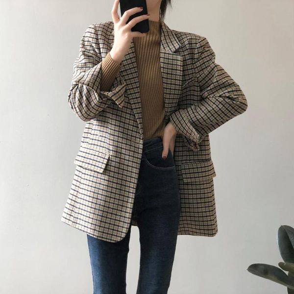 spring and autumn winter new style, korean style loose leisure long sleeve work clothes, retro plied suit, tweed coat, Black
spring and autumn winter new style, korean style loose leisure long sleeve work clothes, retro plied suit, tweed coat, Black