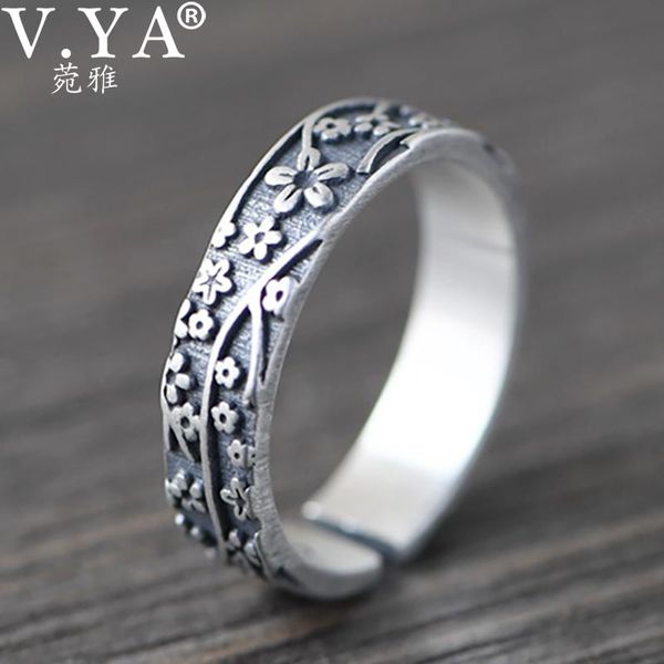 cluster rings v.ya 925 sterling silver plum blossom finger for women ethnic thai flower open ring femal jewelry, Golden;silver
cluster rings v.ya 925 sterling silver plum blossom finger for women ethnic thai flower open ring femal jewelry, Golden;silver