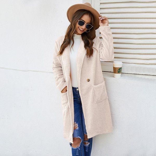 women's wool & blends fannic 2021 winter lapel cashmere coat women 's solid color single button long sleeve mid-length, Black
women's wool & blends fannic 2021 winter lapel cashmere coat women 's solid color single button long sleeve mid-length, Black