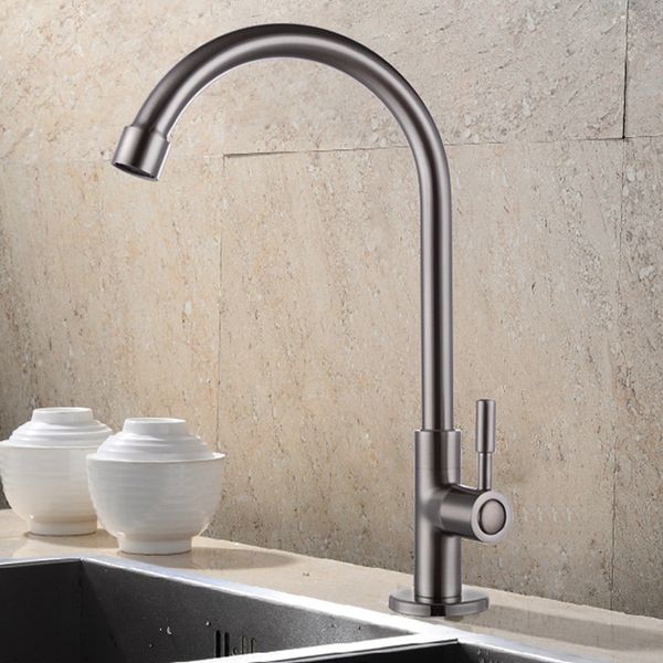 single cold kitchen faucet chrome brushed lead-brass household universal elbow kitchen faucet
single cold kitchen faucet chrome brushed lead-brass household universal elbow kitchen faucet