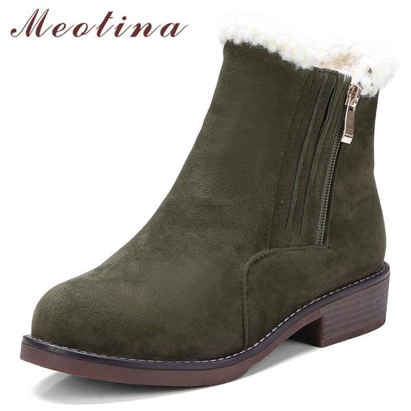meotina winter snow boots women boots warm plush flat ankle zipper round toe short shoes ladies black green big size 33-43
meotina winter snow boots women boots warm plush flat ankle zipper round toe short shoes ladies black green big size 33-43