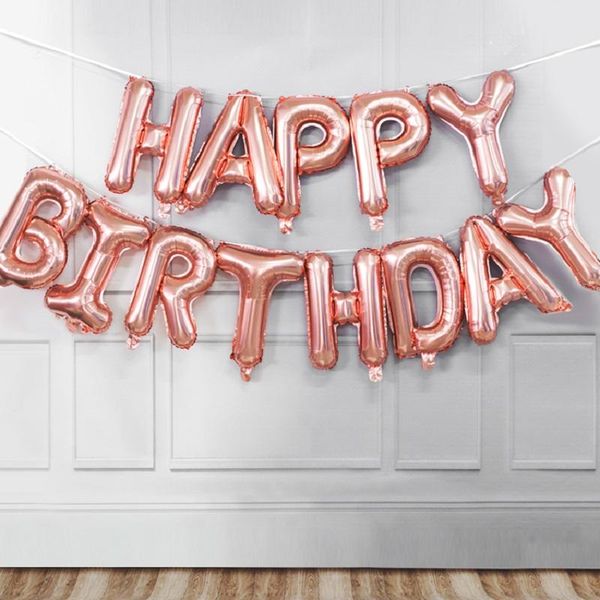 16inch Globos Birthday Decoration Rose Gold Happy Birthday Foil Ballons Set Party Kids Supplies
16inch Globos Birthday Decoration Rose Gold Happy Birthday Foil Ballons Set Party Kids Supplies