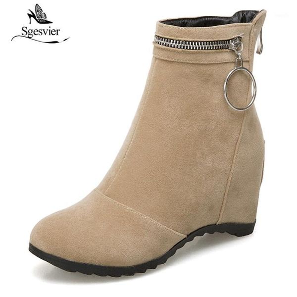 boots sgesvier winter wedges fashion flock women's high-heeled platform ankle high heels shoes for women ox7381, Black
boots sgesvier winter wedges fashion flock women's high-heeled platform ankle high heels shoes for women ox7381, Black