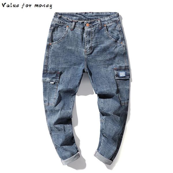 harem men jeans cargo pants spring and summer stretch light blue loose fit multi-pockets casaul denim pants soft plus size 42
harem men jeans cargo pants spring and summer stretch light blue loose fit multi-pockets casaul denim pants soft plus size 42