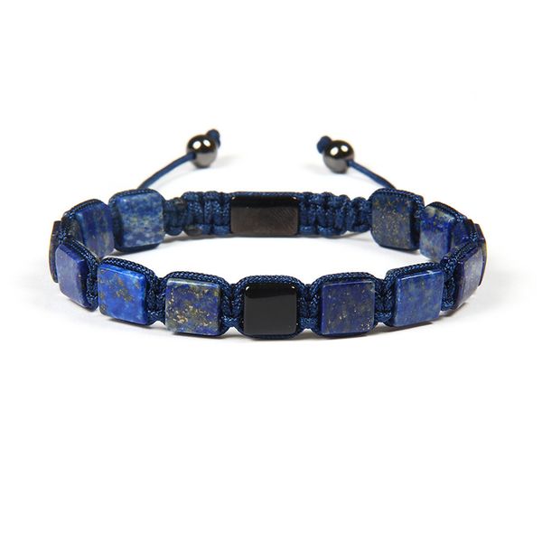 ailatu 8x8mm natural lapis lazuli square stone flatbead macrame bracelet for couples lover fashion gift y19051101, Golden;silver
ailatu 8x8mm natural lapis lazuli square stone flatbead macrame bracelet for couples lover fashion gift y19051101, Golden;silver