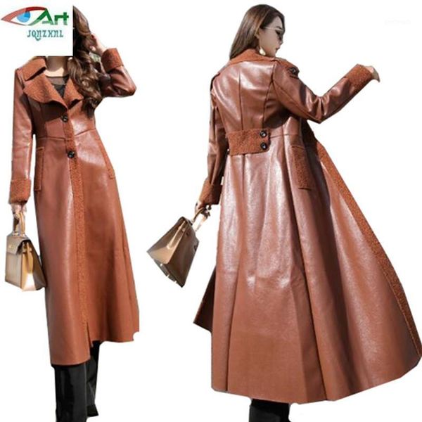 women's leather & faux long women's jackets winter slim show thin fashion lapel overcoats warm lamb hair basic coats as7211, Black 
women's leather & faux long women's jackets winter slim show thin fashion lapel overcoats warm lamb hair basic coats as7211, Black