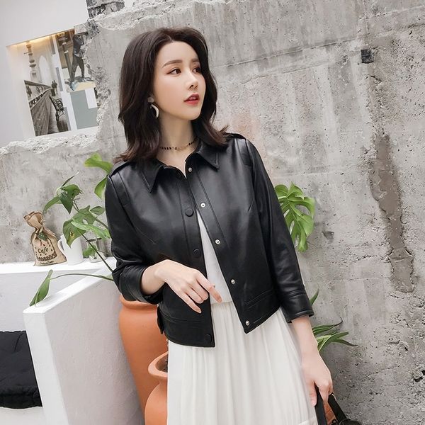 lautaro short black leather jacket women 3/4 sleeve 5xl 6xl 7xl plus size women faux leather shirt casual women fashion 201030
lautaro short black leather jacket women 3/4 sleeve 5xl 6xl 7xl plus size women faux leather shirt casual women fashion 201030