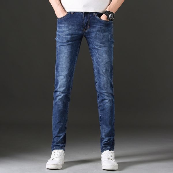 pi1ib 2020 spring and summer new breathable men's rest micro-elastic and jeans mid-waist jeans men's straight pants r15e8, Blue
pi1ib 2020 spring and summer new breathable men's rest micro-elastic and jeans mid-waist jeans men's straight pants r15e8, Blue