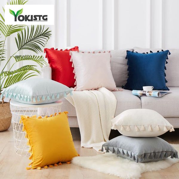 yokistg soft solid velvet throws pillowcases decoration cushions covers square with tassel for sofa bed car home thro bbyndu
yokistg soft solid velvet throws pillowcases decoration cushions covers square with tassel for sofa bed car home thro bbyndu
