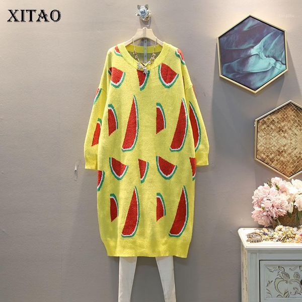 xitao watermelon pattern knitwear dress women korean style autumn winter clothes women leisure trend ladies dresses gcc26501, Black;gray
xitao watermelon pattern knitwear dress women korean style autumn winter clothes women leisure trend ladies dresses gcc26501, Black;gray