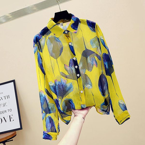 magnolia print blouse women yellow shirts 2021 new vintage see through chiffon shirt female turn-down collar long sleeve shirt, White
magnolia print blouse women yellow shirts 2021 new vintage see through chiffon shirt female turn-down collar long sleeve shirt, White