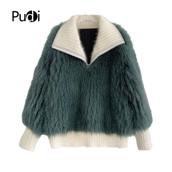 pudi women real fur coat jacket 2020 lady female fashion winter warm over size knitted fur coats parka ct065, Black
pudi women real fur coat jacket 2020 lady female fashion winter warm over size knitted fur coats parka ct065, Black