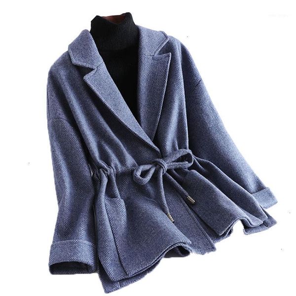 new women in autumn winter jackets turn -down collar adjustable waist women want jacket pocket elegant cashmere jas ym10311, Black
new women in autumn winter jackets turn -down collar adjustable waist women want jacket pocket elegant cashmere jas ym10311, Black