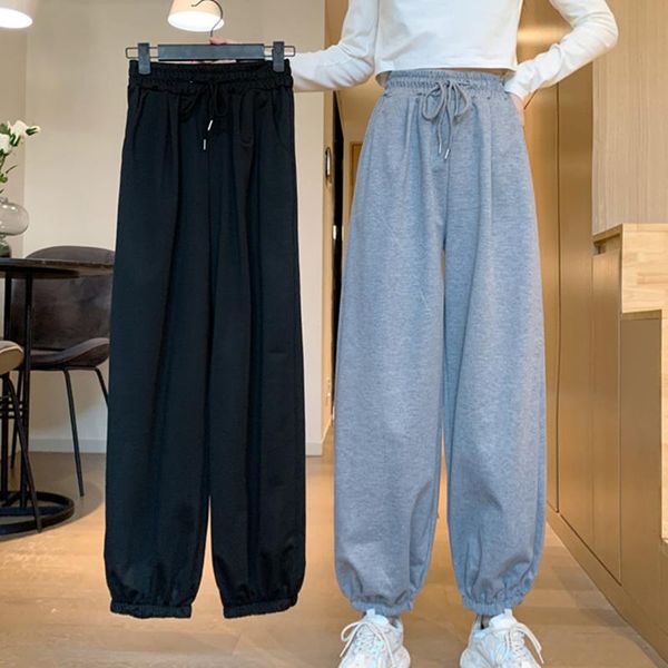 2021 women korean sporty sweatpants slacks joggers grey black high waist wide leg harajuku elastic pants casual harem trousers, Black;white
2021 women korean sporty sweatpants slacks joggers grey black high waist wide leg harajuku elastic pants casual harem trousers, Black;white