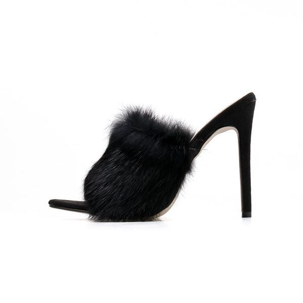 2021 new european and popular real skin women's slippers summer pointed thin ultra heels dsto, Black
2021 new european and popular real skin women's slippers summer pointed thin ultra heels dsto, Black
