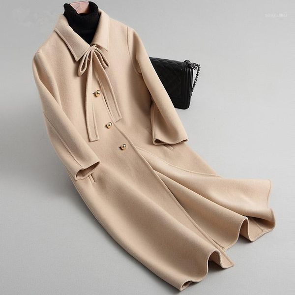 2020 new winter wool coat korean elegant double-sided cashmere warm female long coats jacket casaco feminino 38233 lw3551, Black
2020 new winter wool coat korean elegant double-sided cashmere warm female long coats jacket casaco feminino 38233 lw3551, Black