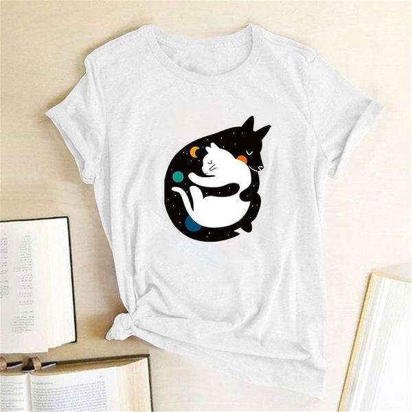 dog hugging cat print t-shirts women clothes summer t shirts women casual cute shirts graphic tshirt streetwear mujer camisetas, White
dog hugging cat print t-shirts women clothes summer t shirts women casual cute shirts graphic tshirt streetwear mujer camisetas, White
