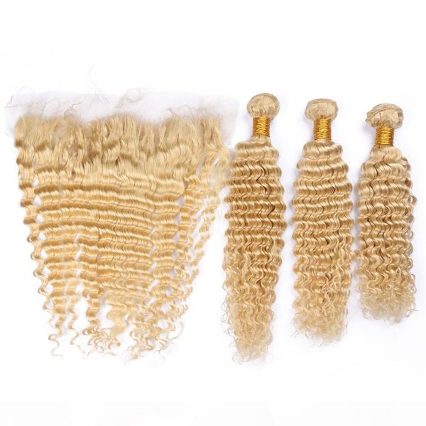 blonde ear to ear lace frontal closure 13x4 with weaves 3 bundles deep wave #613 blonde virgin indian human hair wefts with frontal, Black;brown
blonde ear to ear lace frontal closure 13x4 with weaves 3 bundles deep wave #613 blonde virgin indian human hair wefts with frontal, Black;brown