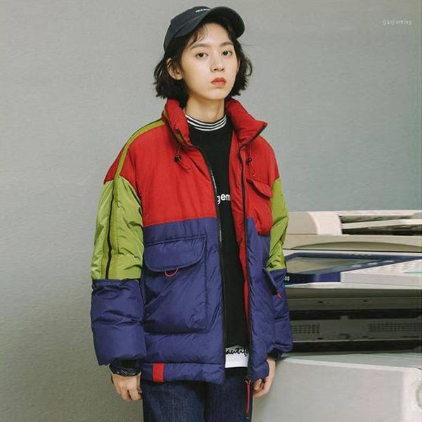 herstory 2021 new winter women warm cotton-padded coat lady korean pocket casual thick coats female patchwork parkas1, Black
herstory 2021 new winter women warm cotton-padded coat lady korean pocket casual thick coats female patchwork parkas1, Black