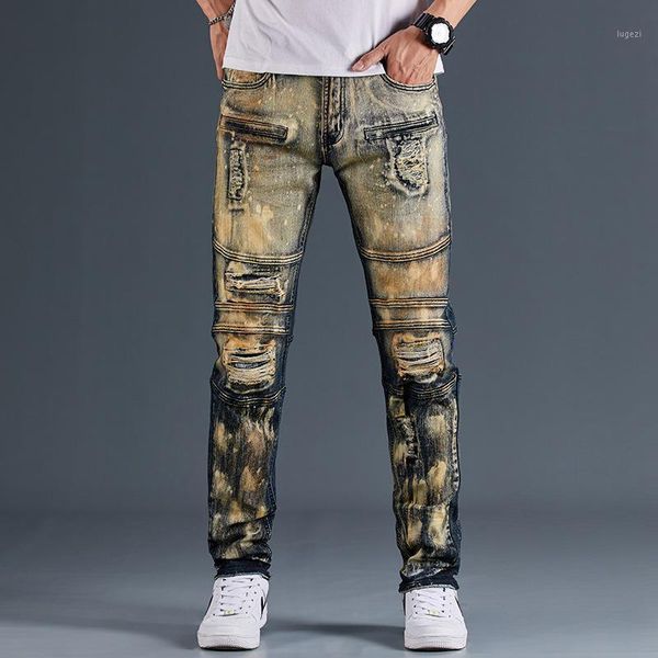 vintage denim pants skinny jeans men hole ripped biker jeans for men 2020 autumn hip hop punk streetwear1, Blue
vintage denim pants skinny jeans men hole ripped biker jeans for men 2020 autumn hip hop punk streetwear1, Blue