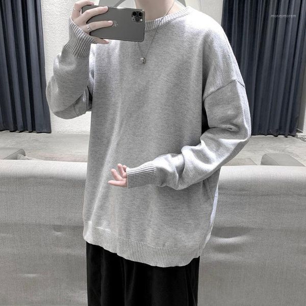 2020 winter new solid color round neck lazy knit sweater trendy male youth all-match white clothes, White;black
2020 winter new solid color round neck lazy knit sweater trendy male youth all-match white clothes, White;black