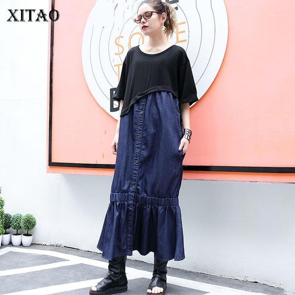 xitao pleated patchwork dress pullover summer o neck short sleeve loose female pleated patchwork casual button dress 2020 zq12181, White;black
xitao pleated patchwork dress pullover summer o neck short sleeve loose female pleated patchwork casual button dress 2020 zq12181, White;black