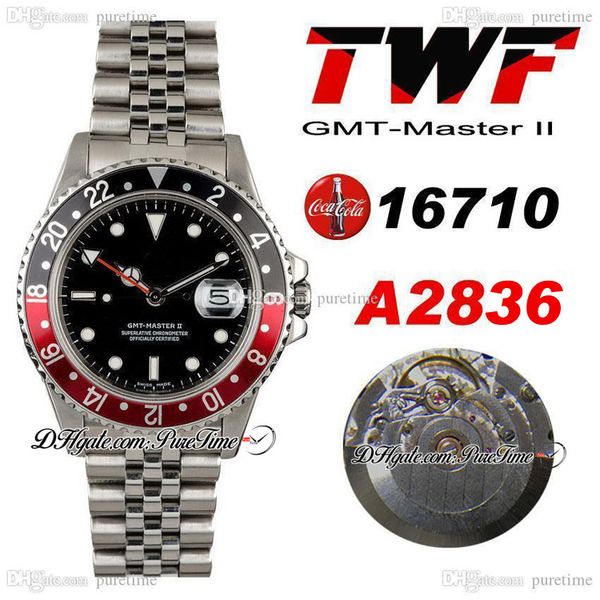 2021 twf 16710 gmt eta a2836 automatic black red ceramics bezel coke mens watch black dial edition stainless steel bracelet puretime b2, Slivery;brown
2021 twf 16710 gmt eta a2836 automatic black red ceramics bezel coke mens watch black dial edition stainless steel bracelet puretime b2, Slivery;brown