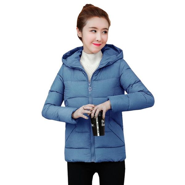 winter jacket women 2021 new women parkas frivolous outerwear solid coats short female slim cotton padded basic, Black 
winter jacket women 2021 new women parkas frivolous outerwear solid coats short female slim cotton padded basic, Black