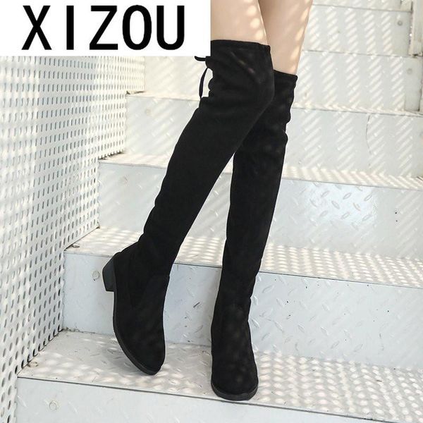 2020 new winter women's boots fashion slip-on mid heel plus velvet over-the-knee boots round head square heel pu women's, Black
2020 new winter women's boots fashion slip-on mid heel plus velvet over-the-knee boots round head square heel pu women's, Black