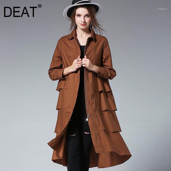 deat 2020 autumn ruffle zipper large size xl-4xl casual full sleeve lapel collar multi-layer loose women's trench coat aq1251, Tan;black
deat 2020 autumn ruffle zipper large size xl-4xl casual full sleeve lapel collar multi-layer loose women's trench coat aq1251, Tan;black